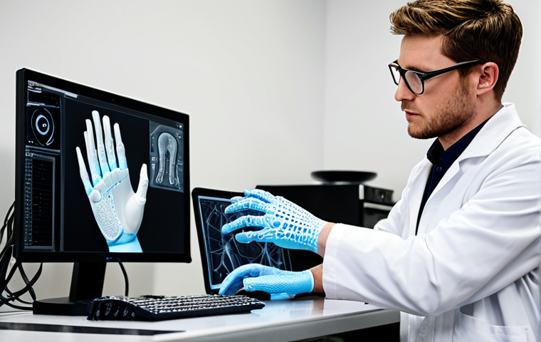 **Prompt:** A sleek, modern bionic hand prosthetic being 3D printed in a high-tech workshop. Focus on the intricate details and advanced materials, emphasizing personalization and adaptability. Include a technician in a lab coat overseeing the process.