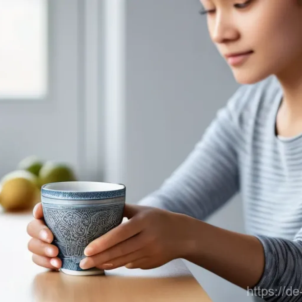 바이오닉 보철의 기능적 요구 사항 - "A young woman, wearing casual jeans and a comfortable long-sleeved t-shirt, is delicately holding a...